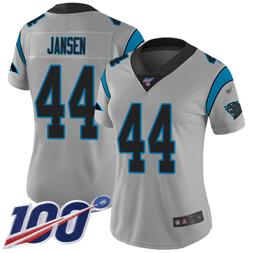 Carolina Panthers Limited Silver Women J.J. Jansen Jersey NFL Football 44 100th Season Inverted Legend